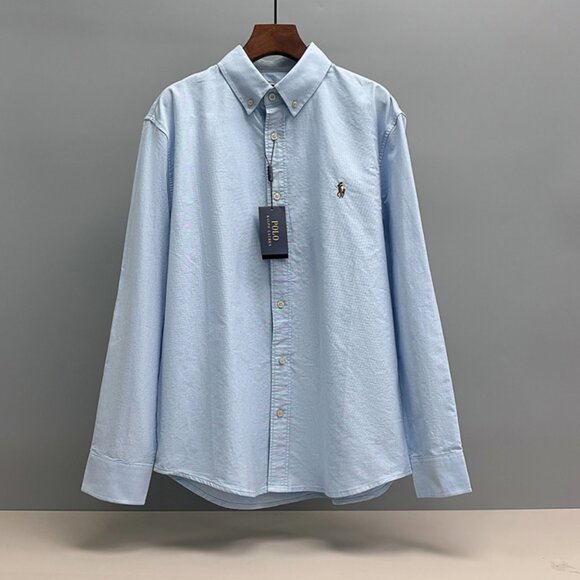 Ralph Lauren Blue Polo Long-Sleeve Shirt - Picture 1 of 9